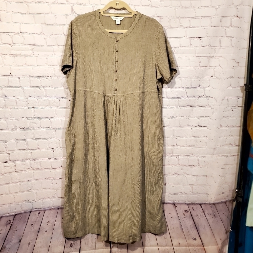 Coldwater Creek Olive Green Dress